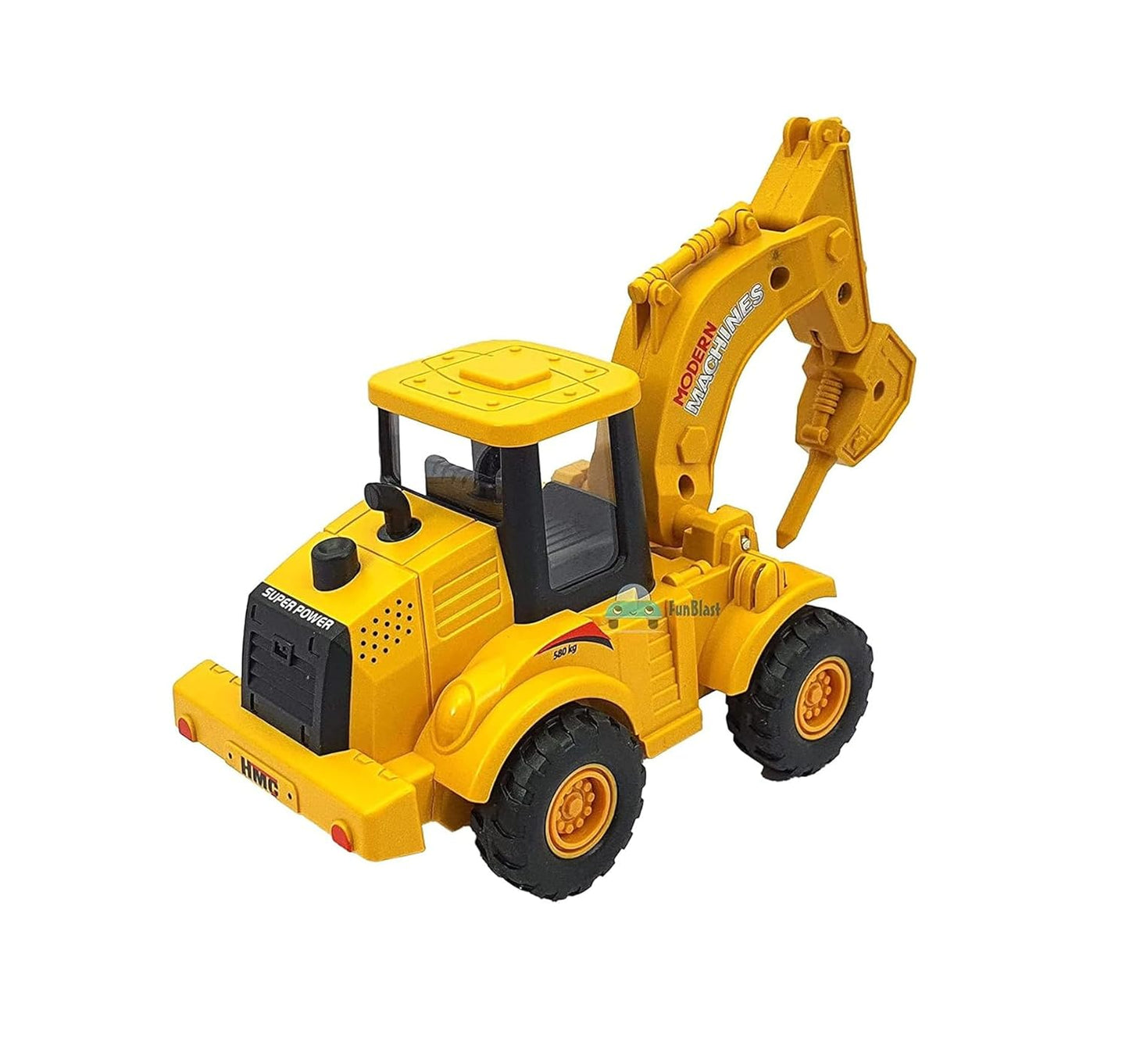 Shymoto Plastic Digger Monster Truck Toy – Pull-Back Friction Powered Construction Vehicle for Kids Ages 3+ (No Batteries Needed)