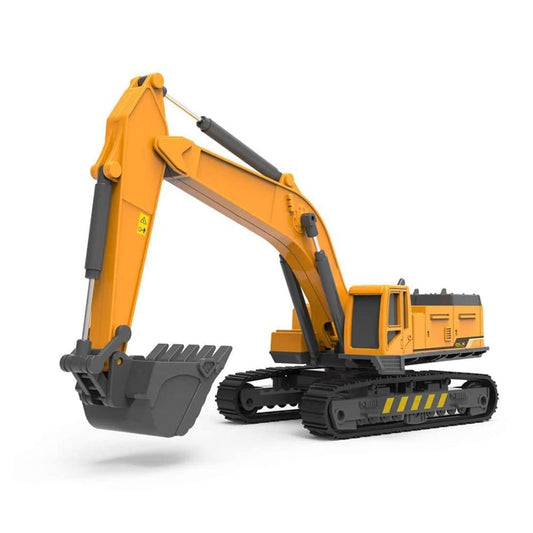 DELLUSION ECOM Unbreakable Excavator Crane Toy – 360° Rotating Friction-Powered Construction Truck with Moving Parts for Kids