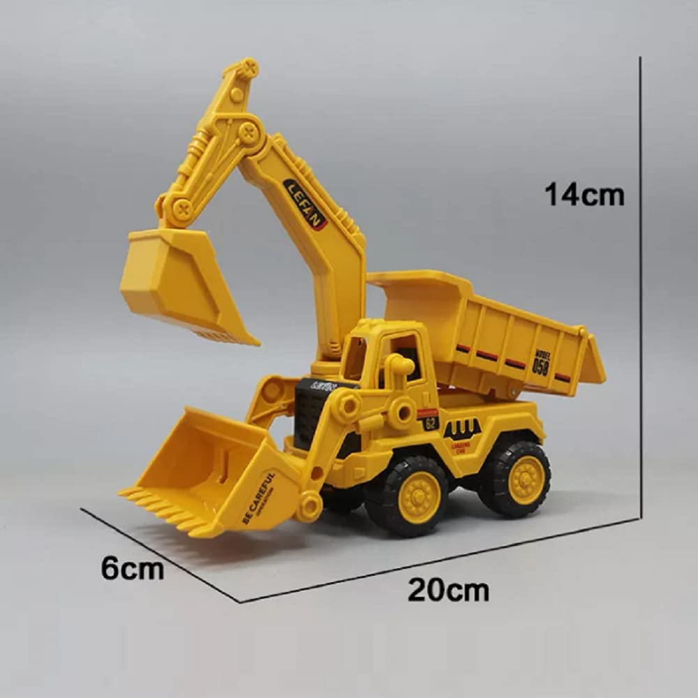 Zavrix Unbreakable Excavator Toy Bulldozer – Heavy-Duty Yellow Construction Truck for Kids Ages 2 to 5, Durable & Fun Play Vehicle