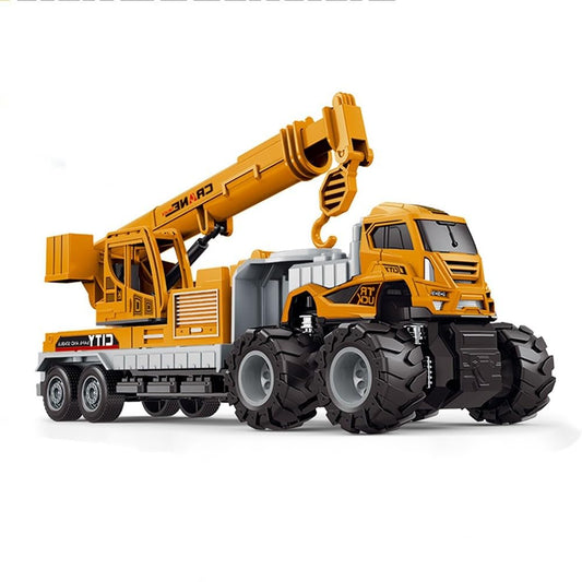 Varnox Heavy-Duty Metal Construction Truck Toy Set – Excavator, Bulldozer & Long Crane for Kids, Unbreakable Build