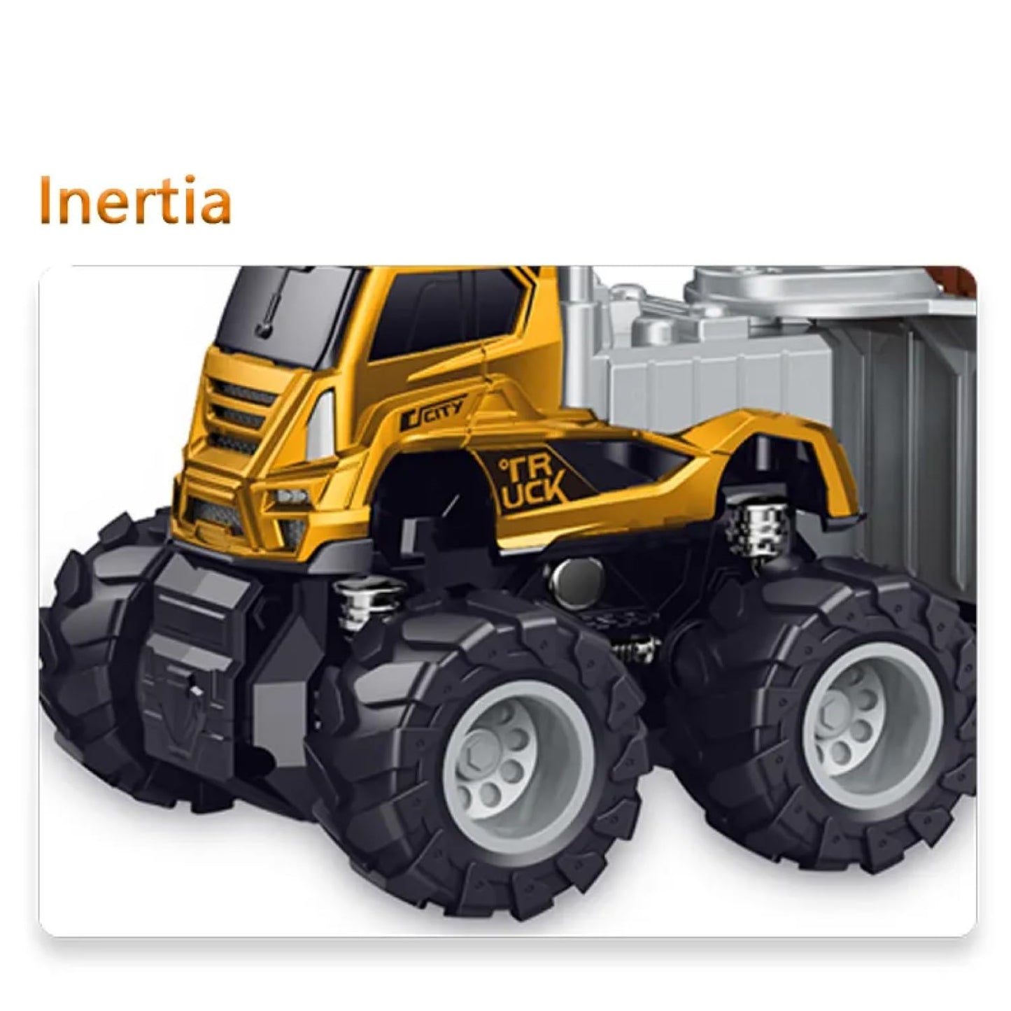 4WD Diecast Alloy Animal Transport Truck Friction Inertia Big Toy Vehicle Miniature Car for Kids (Random Color - Pack of 1)