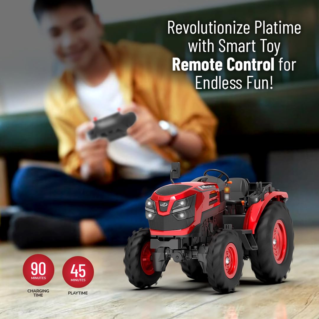 JaiKhatuBaba OXA RC Tractor Toy for Kids – Remote Control ATV Truck with Bluetooth Speakers & Type-C Charging | Licensed Design