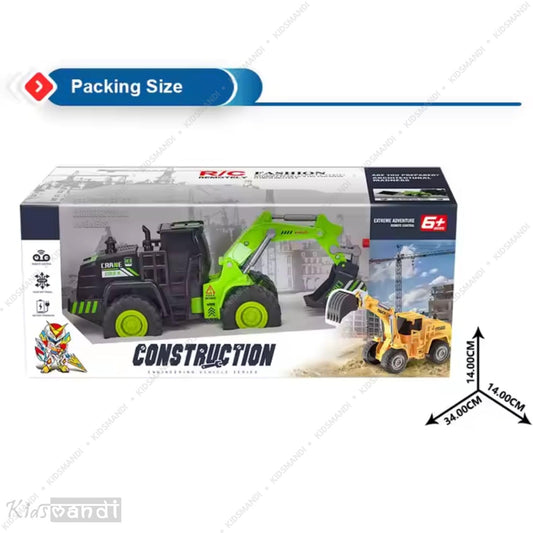 KIDSOVE RC Bulldozer Truck for Kids – 1:18 Scale 4WD Construction Vehicle with Front Loader & Rechargeable Battery
