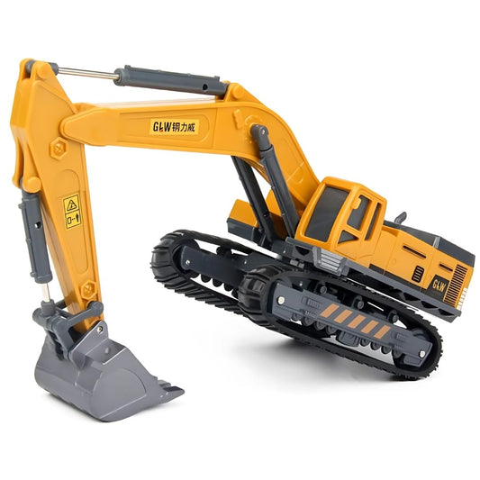 Buildex Excavator Toy Truck – Friction Powered Construction Vehicle with Movable Parts for Kids' Pretend Play & Learning Fun