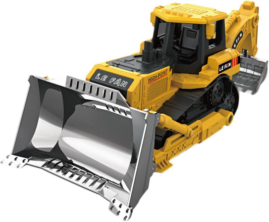 KRC Toys Excavator & Bulldozer Toy Set – Realistic Backhoe, Shovel Truck & Tractor Model for Kids Ages 3+ [Excavator]