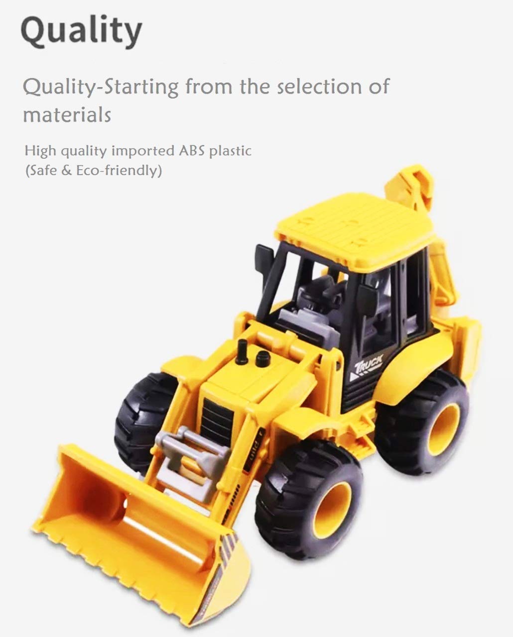 DEMOXER ToughBuild Excavator & Bulldozer Toy Set – Friction-Powered Construction Vehicles for Kids Ages 3 and Up