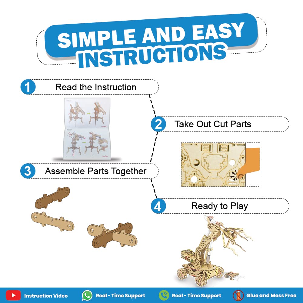 Zynkto™ Robo Gripper DIY STEM Kit – Fun Engineering & Science Toy for Kids, Ideal Birthday Gift