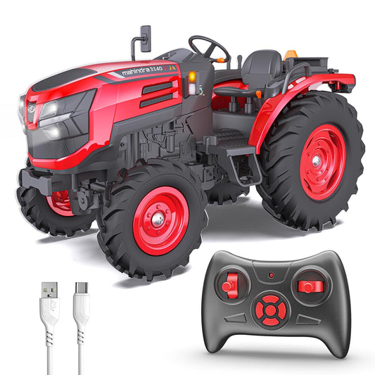 JaiKhatuBaba OXA RC Tractor Toy for Kids – Remote Control ATV Truck with Bluetooth Speakers & Type-C Charging | Licensed Design