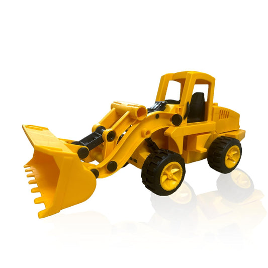 Tonrax JCB-Style Bulldozer Toy Truck – Heavy-Duty Front Loader Vehicle with Movable Parts & Realistic Friction Action