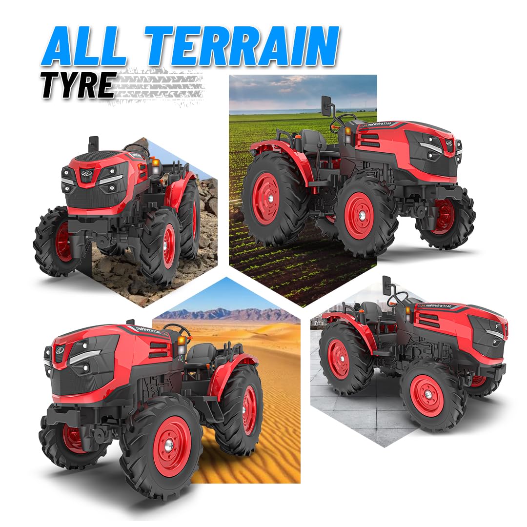 JaiKhatuBaba OXA RC Tractor Toy for Kids – Remote Control ATV Truck with Bluetooth Speakers & Type-C Charging | Licensed Design