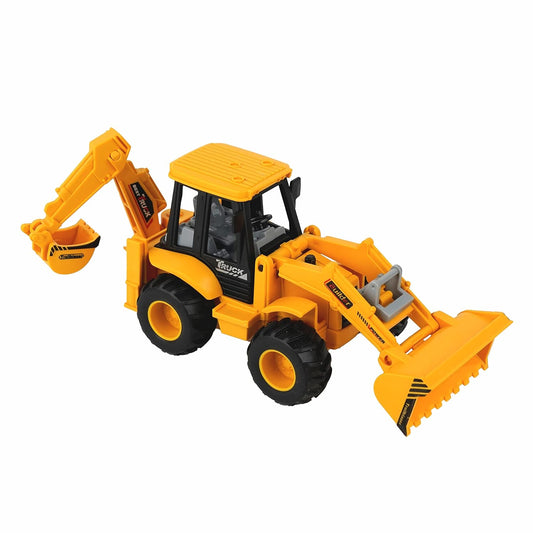 Toymoto Plastic Construction Pushdozer Truck – Realistic Excavator Bulldozer Toy Vehicle for Kids, Engineering Play Machine