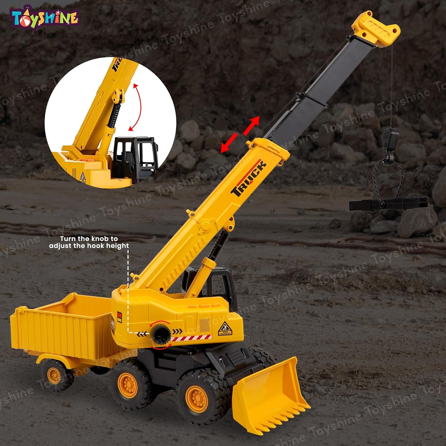 Toyzora 3-in-1 DIY Construction Vehicle Set with Music – Dump Truck, Crane & Bulldozer for Toddlers Ages 3+ Imaginative Play